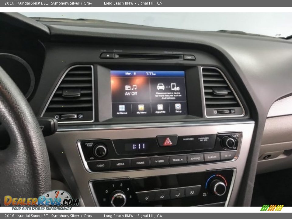 2016 Hyundai Sonata SE Symphony Silver / Gray Photo #14