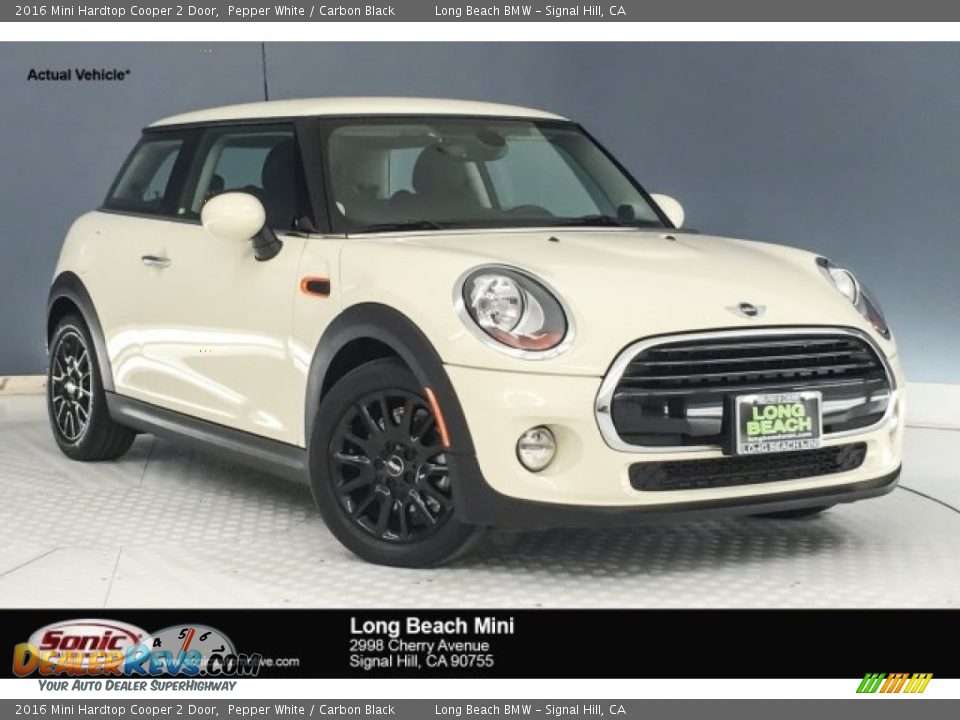 2016 Mini Hardtop Cooper 2 Door Pepper White / Carbon Black Photo #1