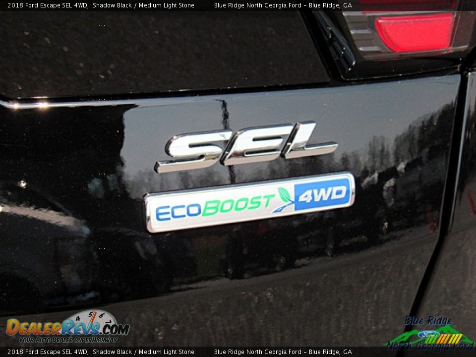 2018 Ford Escape SEL 4WD Shadow Black / Medium Light Stone Photo #34