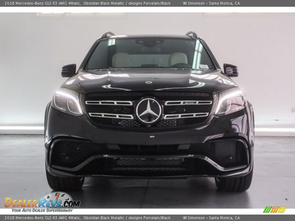2018 Mercedes-Benz GLS 63 AMG 4Matic Obsidian Black Metallic / designo Porcelain/Black Photo #2