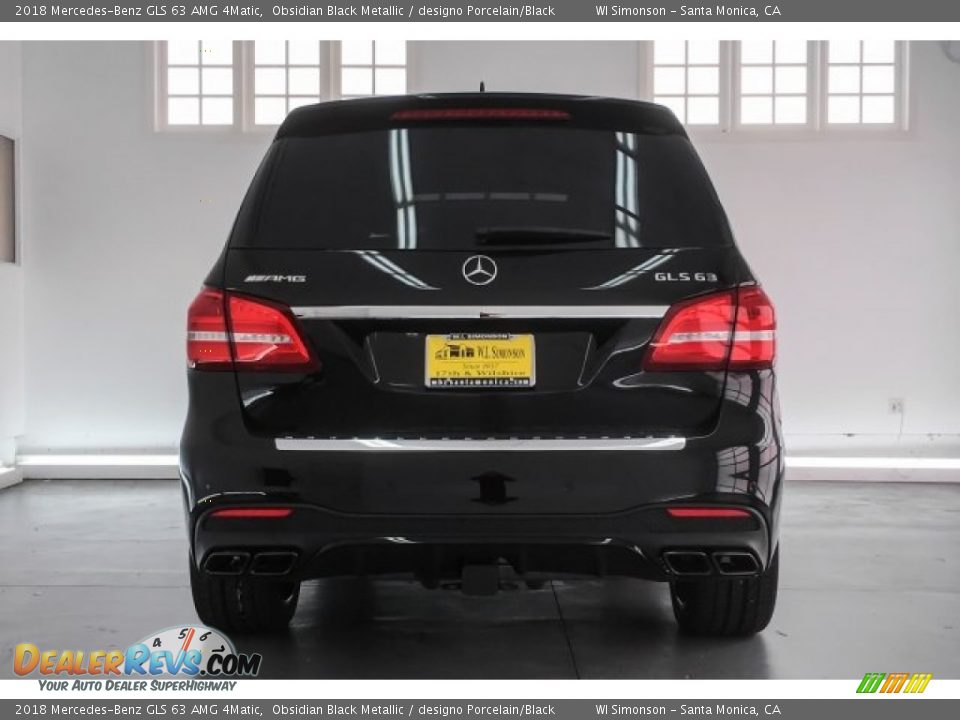 2018 Mercedes-Benz GLS 63 AMG 4Matic Obsidian Black Metallic / designo Porcelain/Black Photo #3