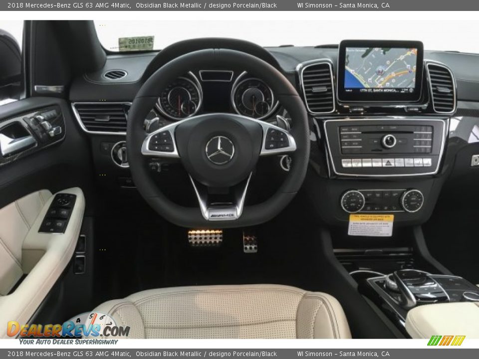 2018 Mercedes-Benz GLS 63 AMG 4Matic Obsidian Black Metallic / designo Porcelain/Black Photo #4