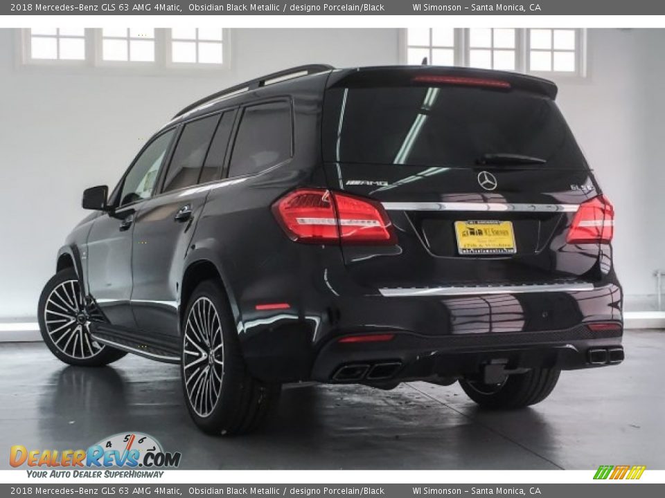 2018 Mercedes-Benz GLS 63 AMG 4Matic Obsidian Black Metallic / designo Porcelain/Black Photo #10