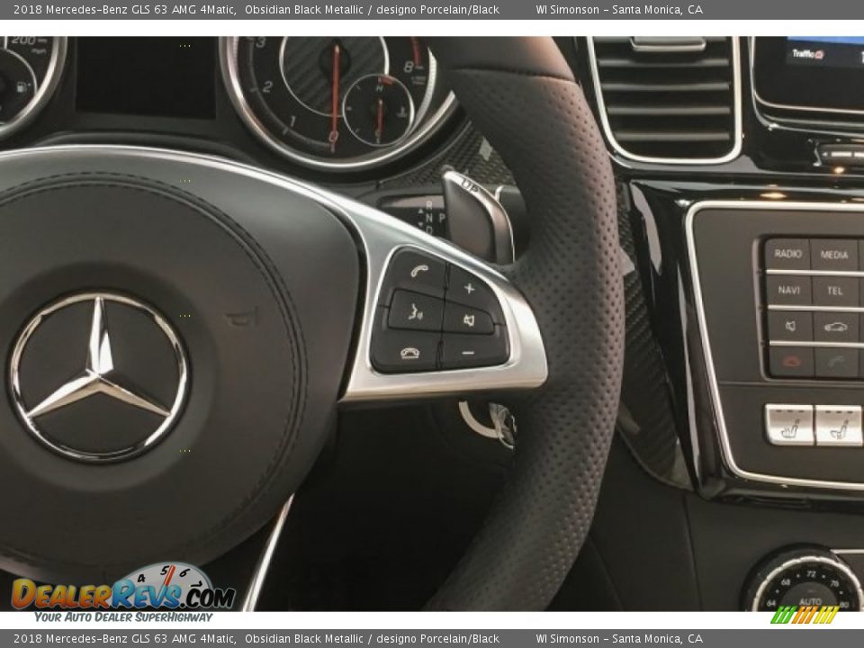 2018 Mercedes-Benz GLS 63 AMG 4Matic Obsidian Black Metallic / designo Porcelain/Black Photo #19