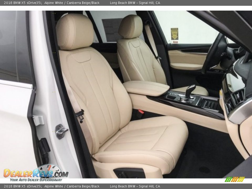 2018 BMW X5 sDrive35i Alpine White / Canberra Beige/Black Photo #2