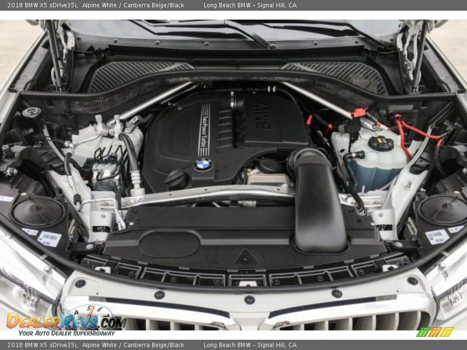 2018 BMW X5 sDrive35i Alpine White / Canberra Beige/Black Photo #8