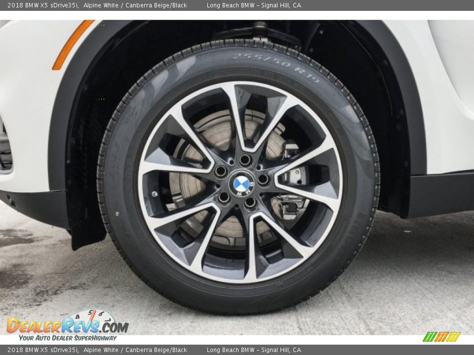 2018 BMW X5 sDrive35i Alpine White / Canberra Beige/Black Photo #9