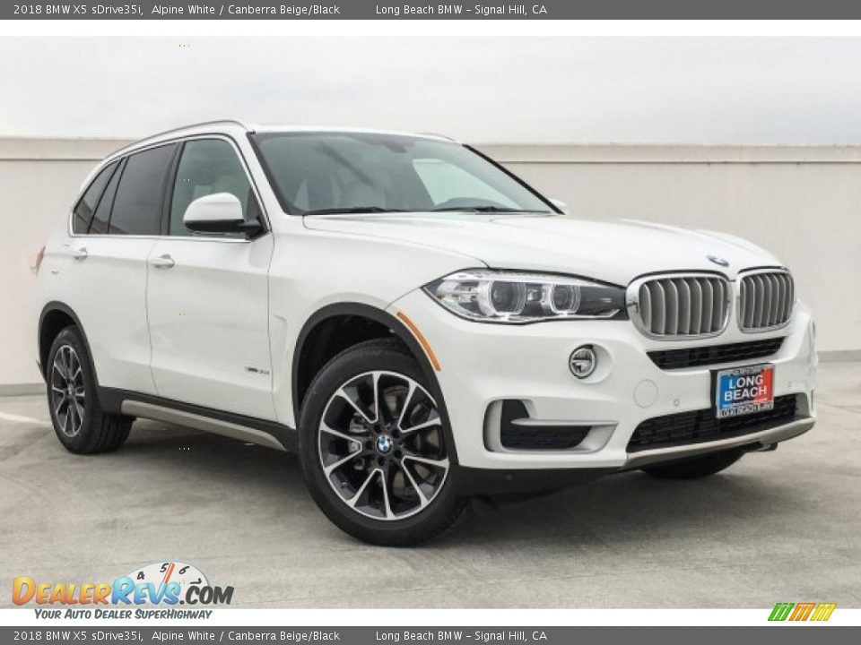 2018 BMW X5 sDrive35i Alpine White / Canberra Beige/Black Photo #12