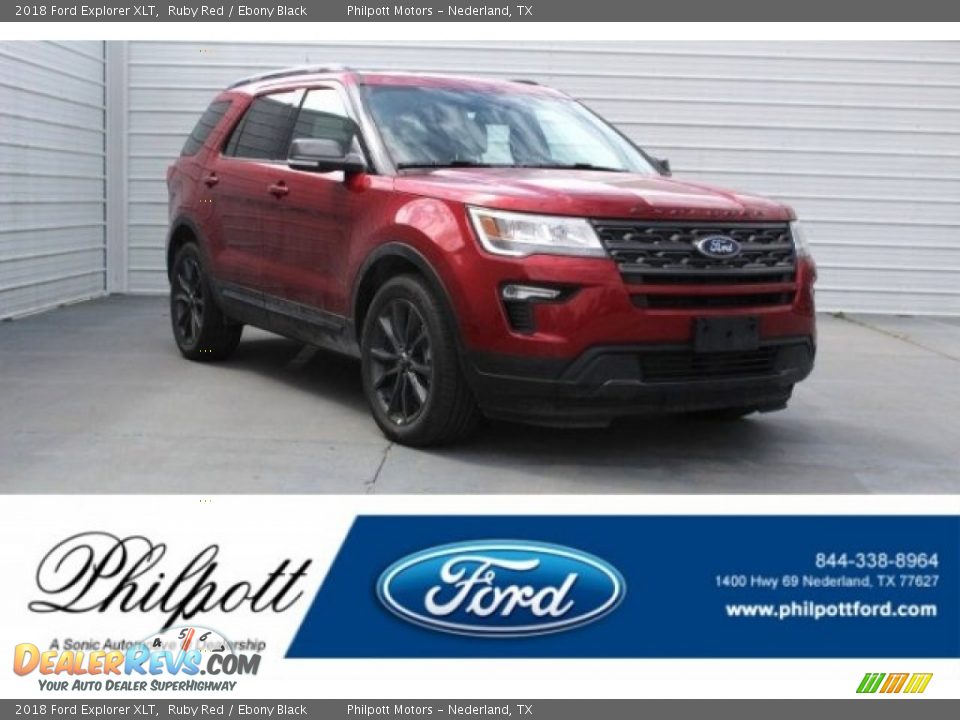 2018 Ford Explorer XLT Ruby Red / Ebony Black Photo #1