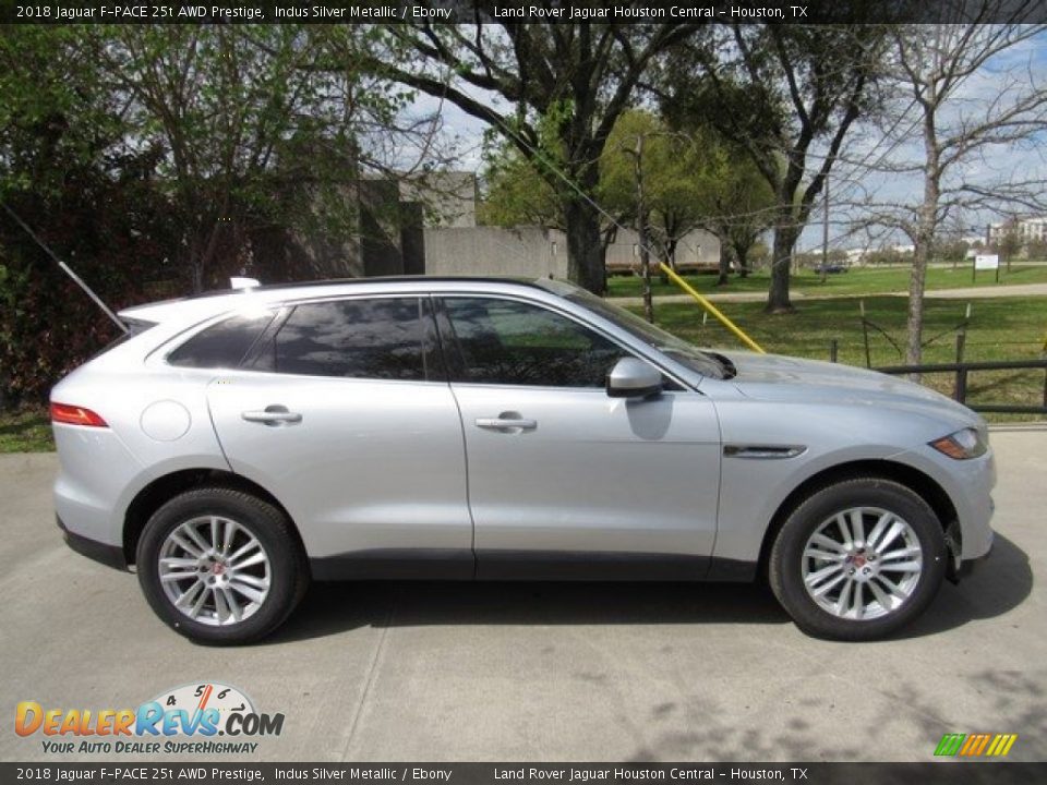 2018 Jaguar F-PACE 25t AWD Prestige Indus Silver Metallic / Ebony Photo #6