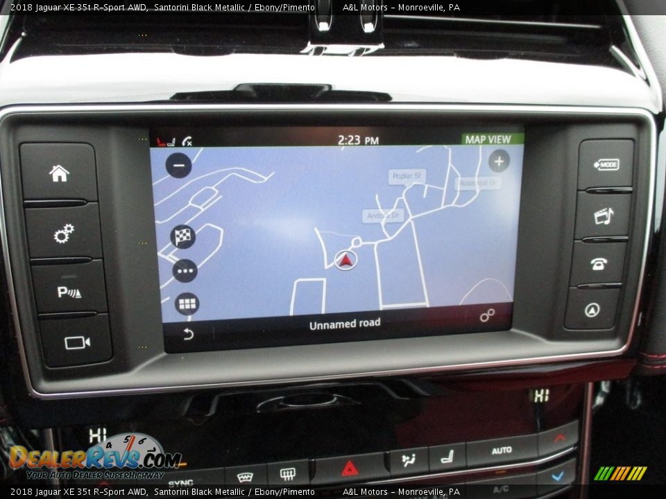 2018 Jaguar XE 35t R-Sport AWD Santorini Black Metallic / Ebony/Pimento Photo #17