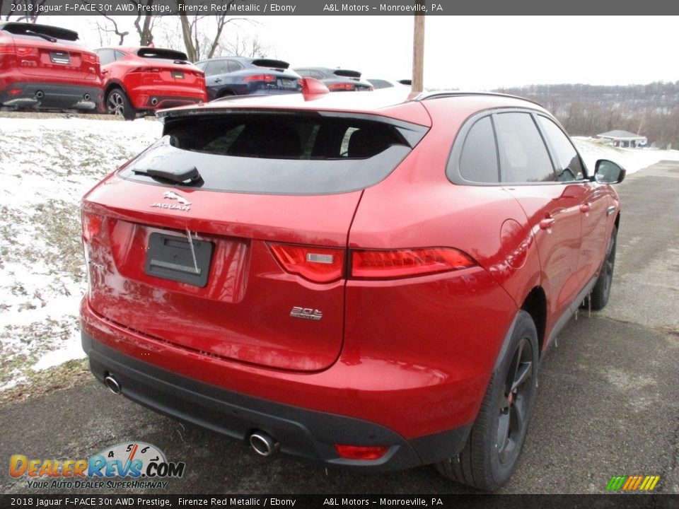 2018 Jaguar F-PACE 30t AWD Prestige Firenze Red Metallic / Ebony Photo #3
