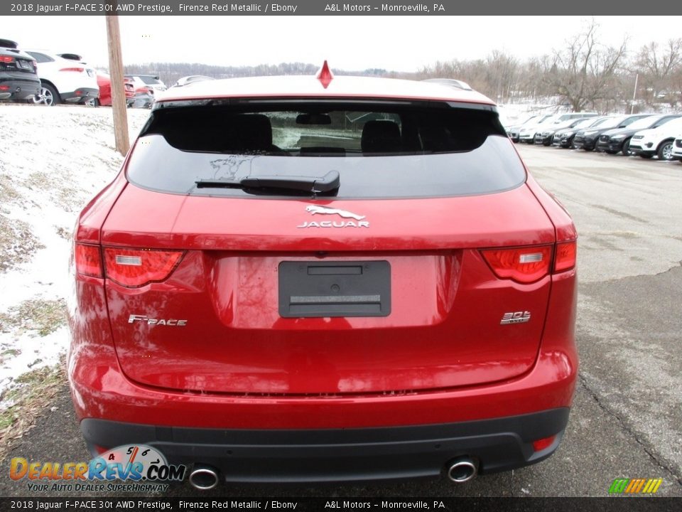 2018 Jaguar F-PACE 30t AWD Prestige Firenze Red Metallic / Ebony Photo #5