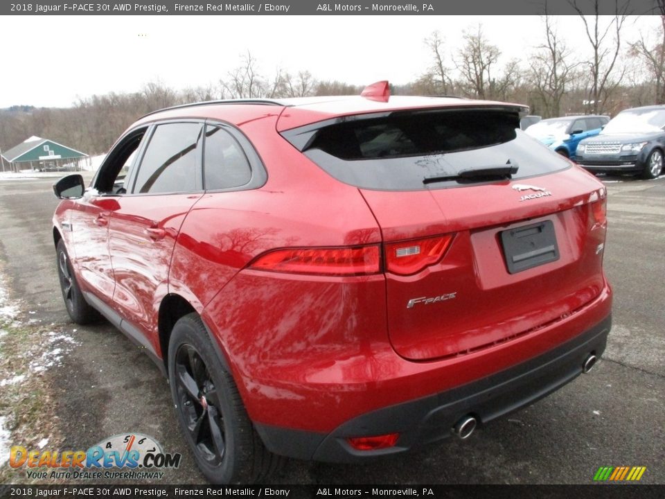 2018 Jaguar F-PACE 30t AWD Prestige Firenze Red Metallic / Ebony Photo #6
