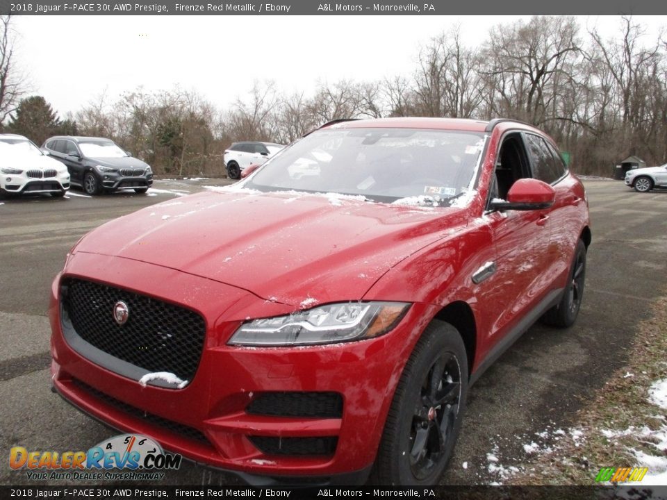 2018 Jaguar F-PACE 30t AWD Prestige Firenze Red Metallic / Ebony Photo #8