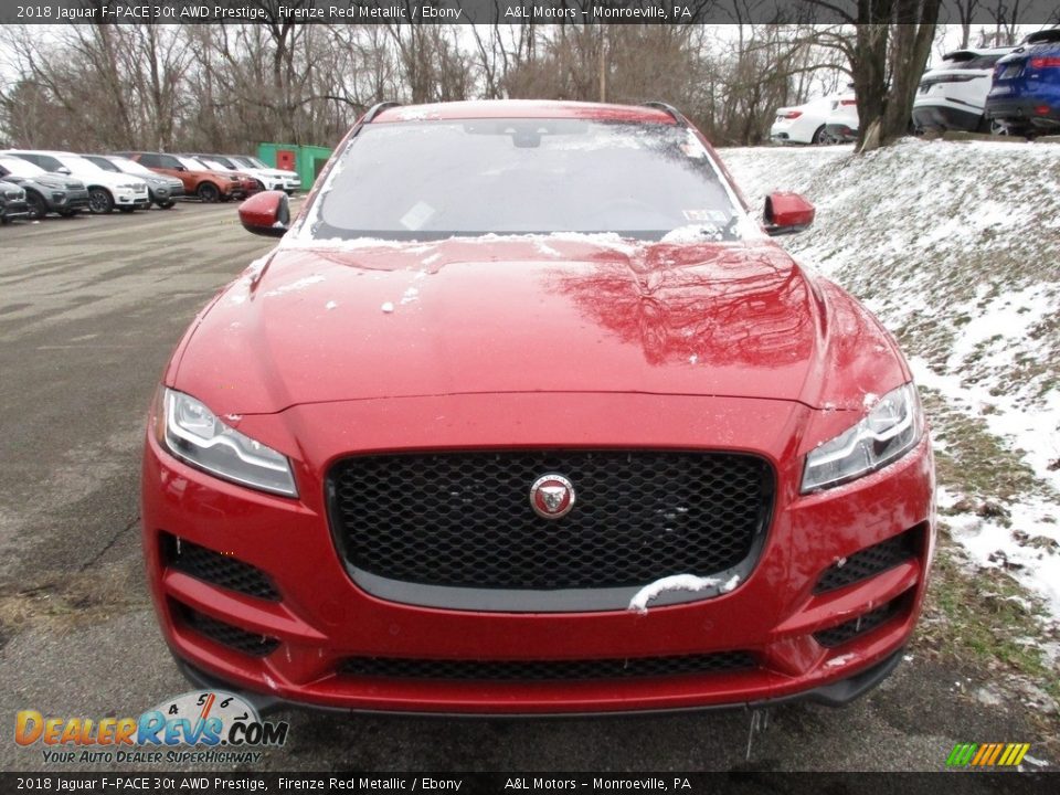 2018 Jaguar F-PACE 30t AWD Prestige Firenze Red Metallic / Ebony Photo #9