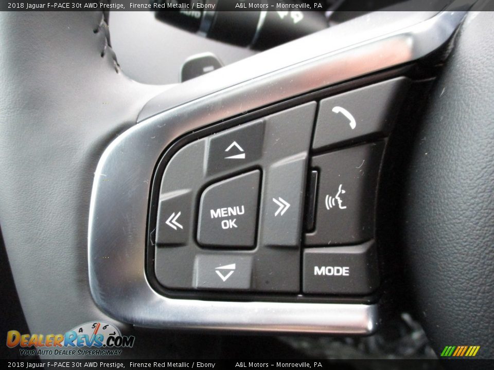 2018 Jaguar F-PACE 30t AWD Prestige Firenze Red Metallic / Ebony Photo #19