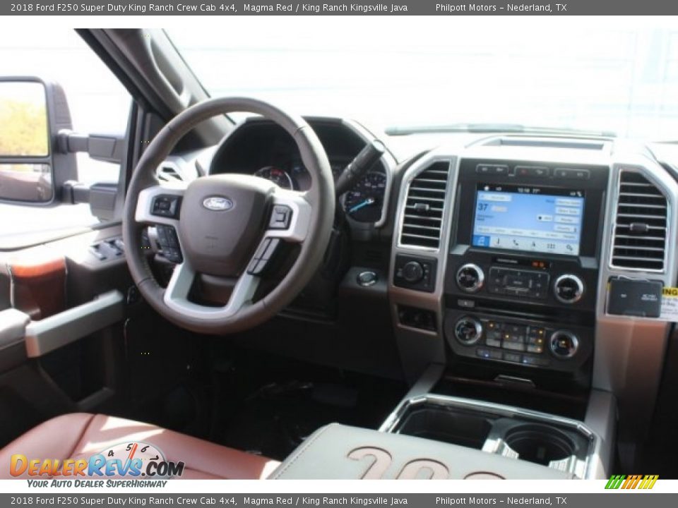 2018 Ford F250 Super Duty King Ranch Crew Cab 4x4 Magma Red / King Ranch Kingsville Java Photo #24