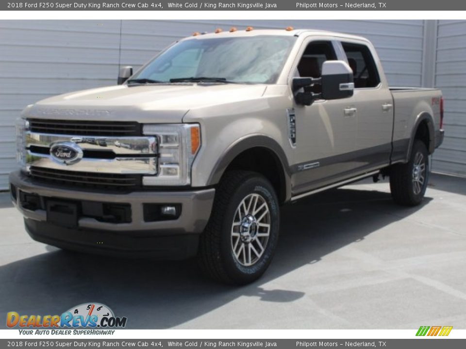 2018 Ford F250 Super Duty King Ranch Crew Cab 4x4 White Gold / King Ranch Kingsville Java Photo #3