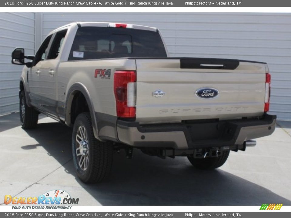 2018 Ford F250 Super Duty King Ranch Crew Cab 4x4 White Gold / King Ranch Kingsville Java Photo #6