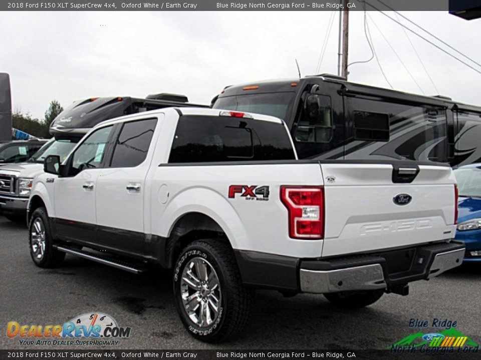 2018 Ford F150 XLT SuperCrew 4x4 Oxford White / Earth Gray Photo #3