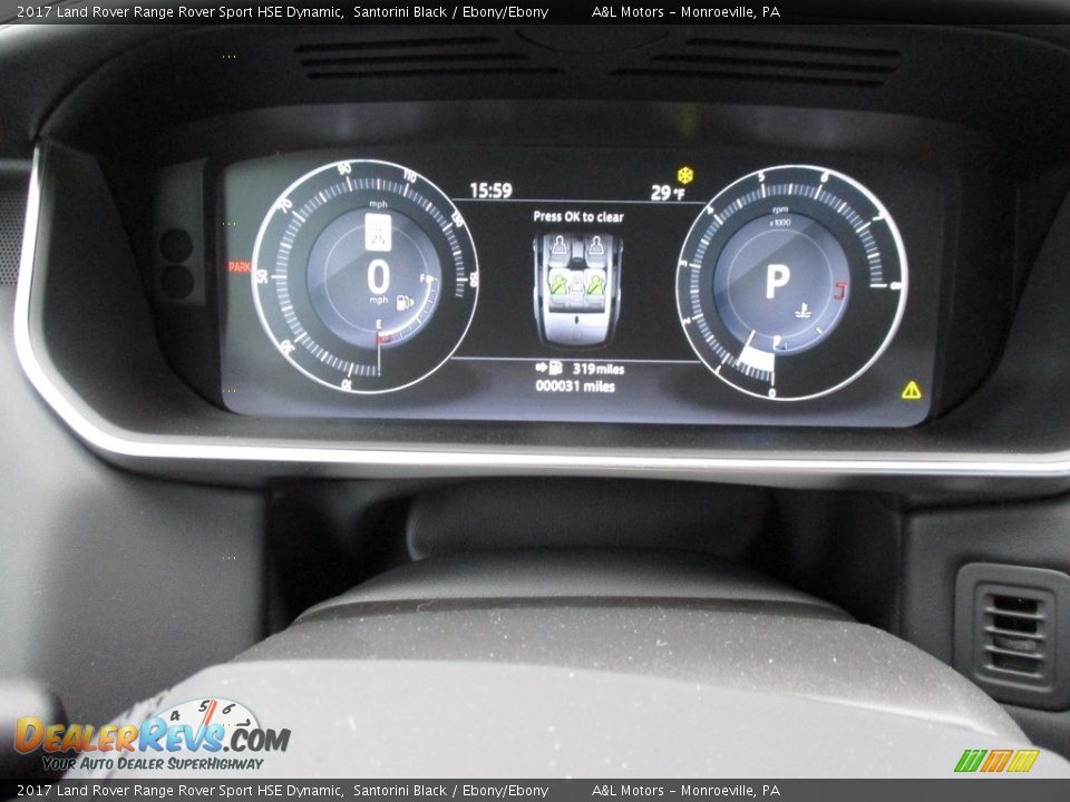 2017 Land Rover Range Rover Sport HSE Dynamic Santorini Black / Ebony/Ebony Photo #20