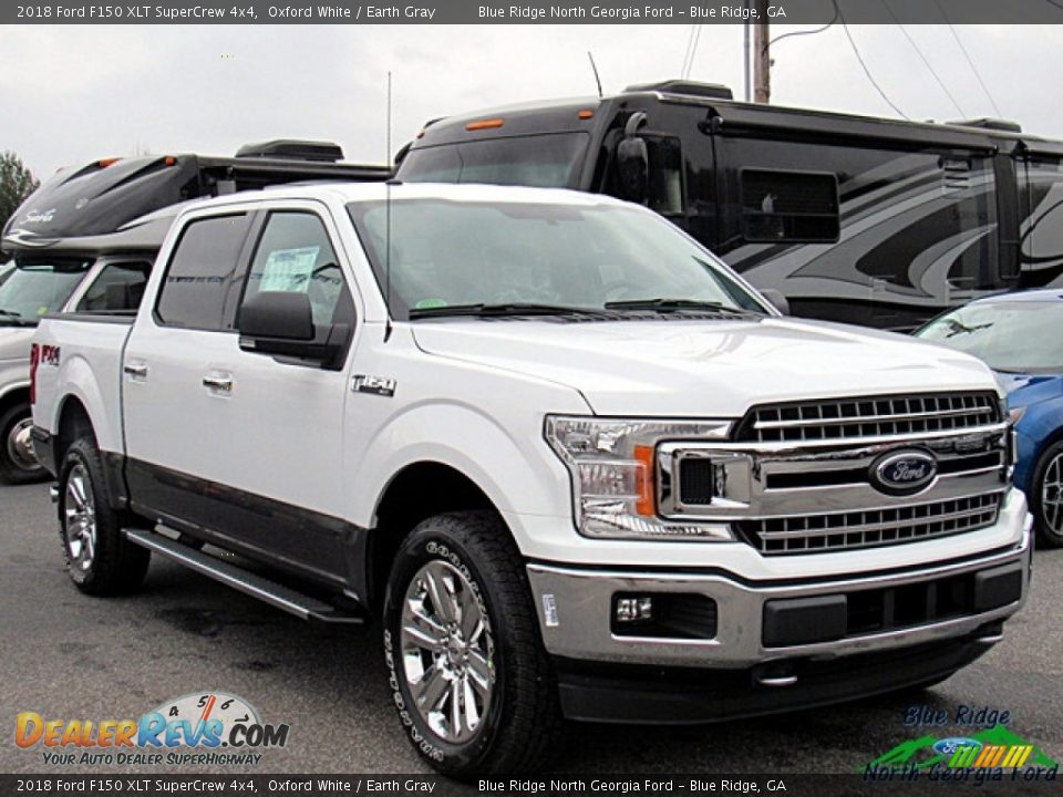 2018 Ford F150 XLT SuperCrew 4x4 Oxford White / Earth Gray Photo #7