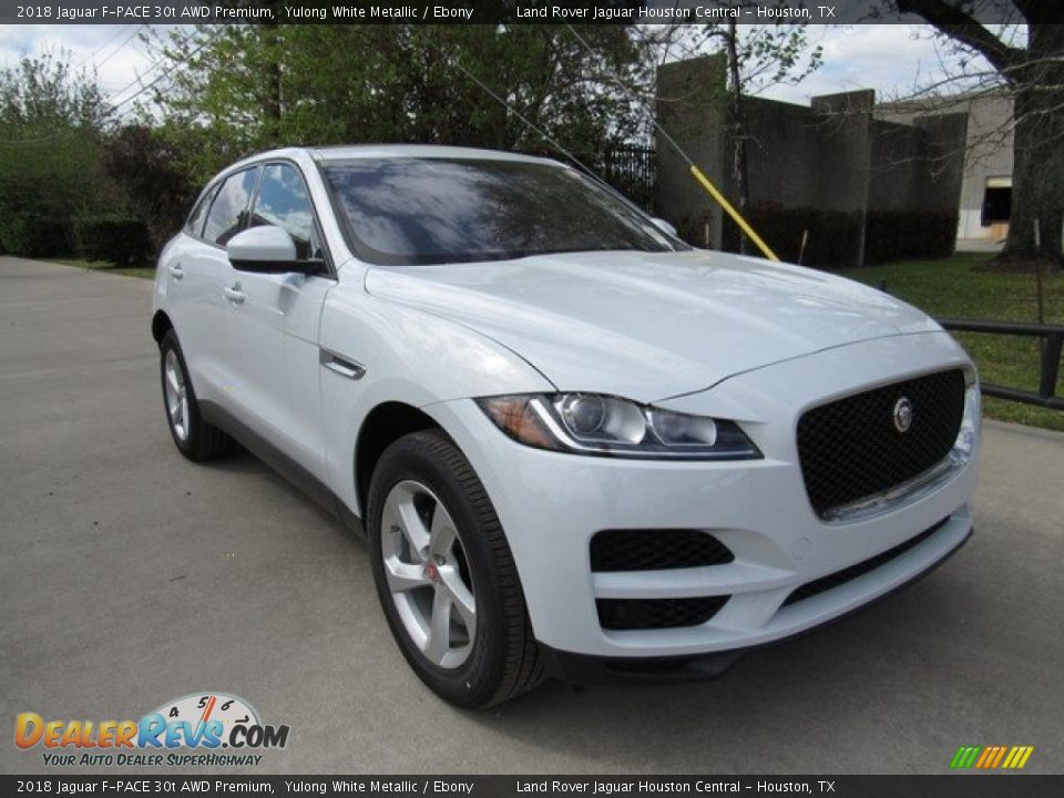 2018 Jaguar F-PACE 30t AWD Premium Yulong White Metallic / Ebony Photo #2