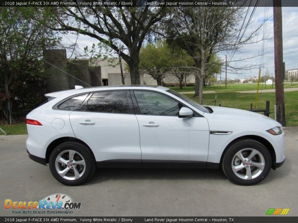 2018 Jaguar F-PACE 30t AWD Premium Yulong White Metallic / Ebony Photo #6