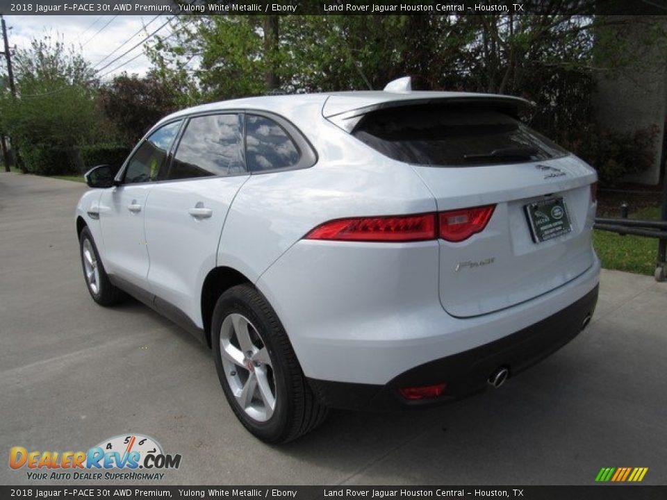 2018 Jaguar F-PACE 30t AWD Premium Yulong White Metallic / Ebony Photo #12