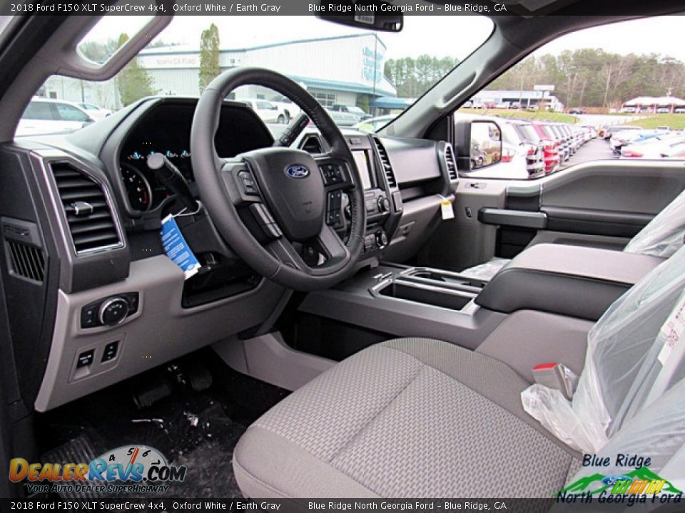 2018 Ford F150 XLT SuperCrew 4x4 Oxford White / Earth Gray Photo #30