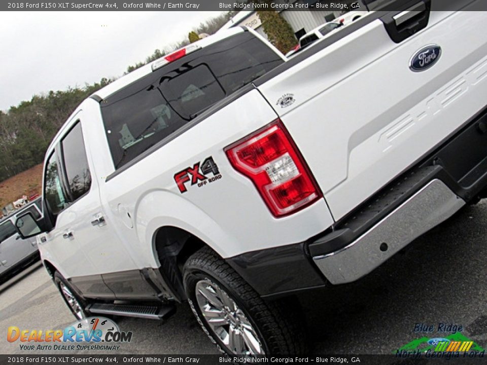 2018 Ford F150 XLT SuperCrew 4x4 Oxford White / Earth Gray Photo #35