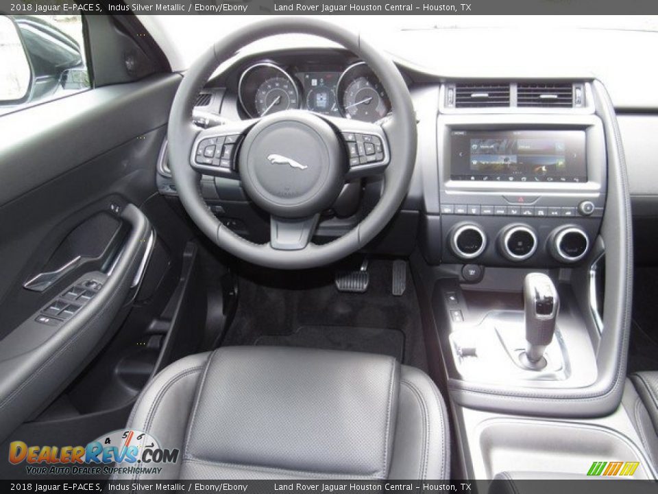 2018 Jaguar E-PACE S Indus Silver Metallic / Ebony/Ebony Photo #14