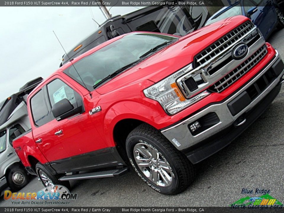 2018 Ford F150 XLT SuperCrew 4x4 Race Red / Earth Gray Photo #33