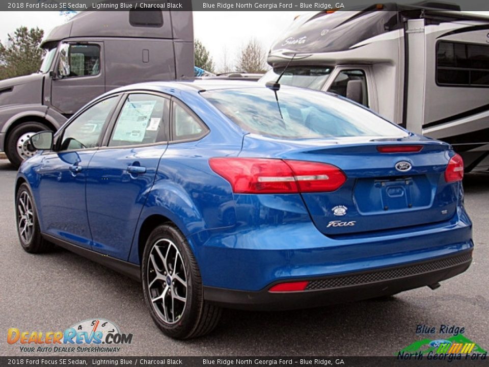 2018 Ford Focus SE Sedan Lightning Blue / Charcoal Black Photo #3