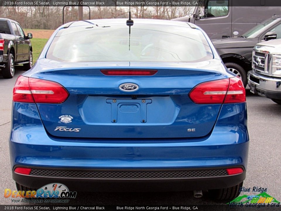 2018 Ford Focus SE Sedan Lightning Blue / Charcoal Black Photo #4