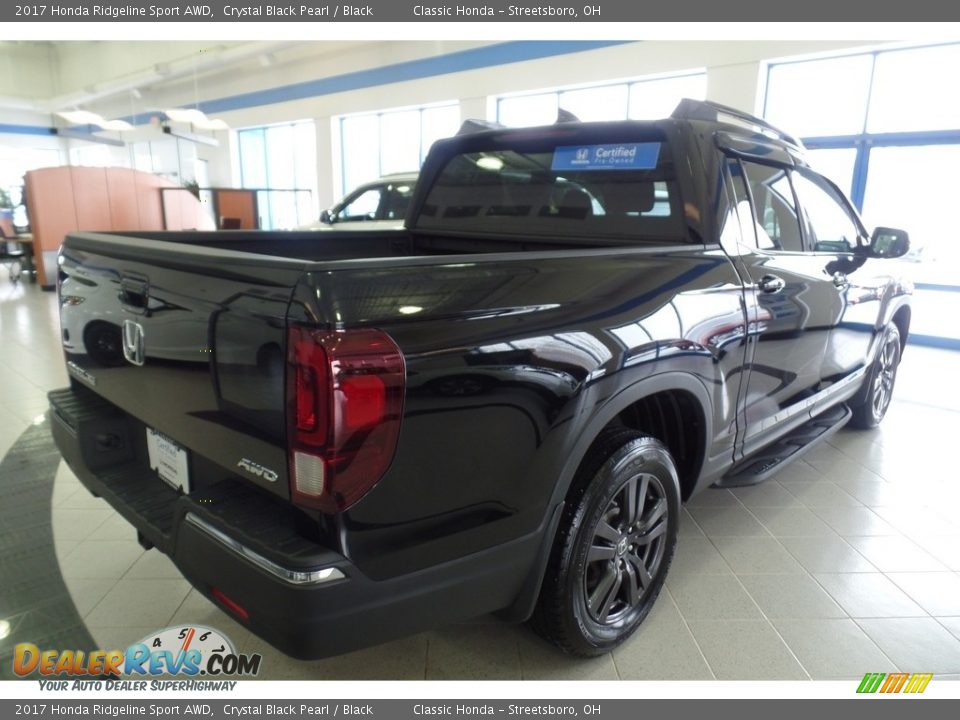 2017 Honda Ridgeline Sport AWD Crystal Black Pearl / Black Photo #4