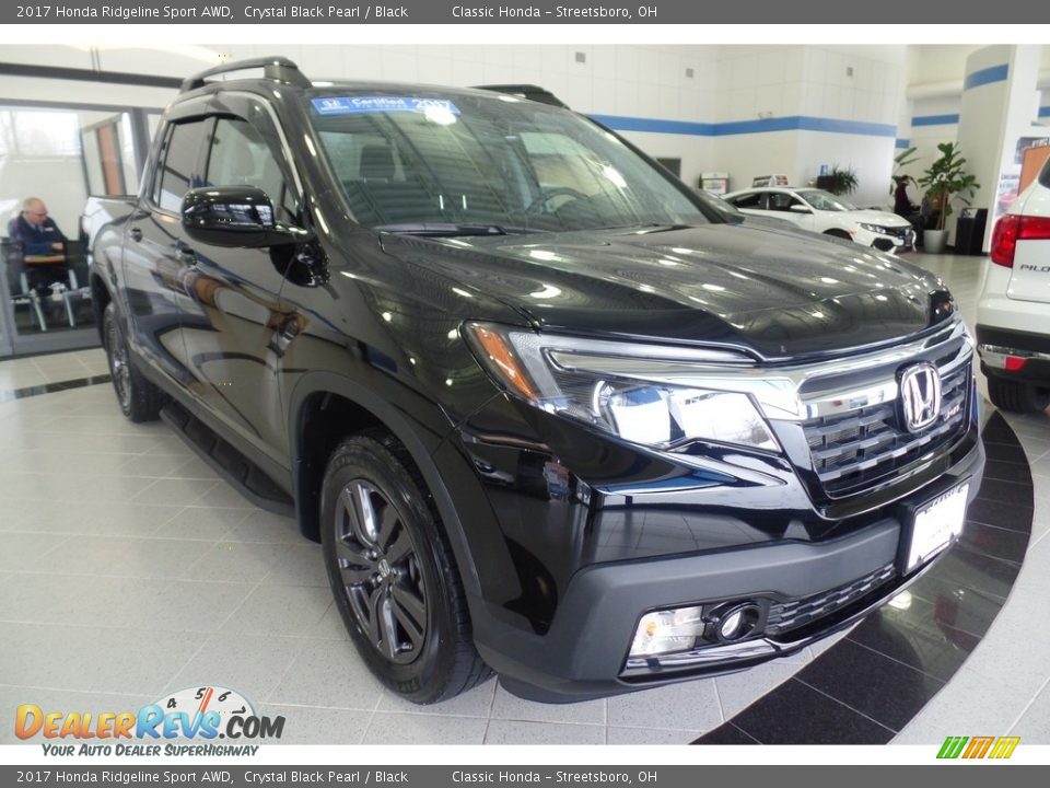 2017 Honda Ridgeline Sport AWD Crystal Black Pearl / Black Photo #6