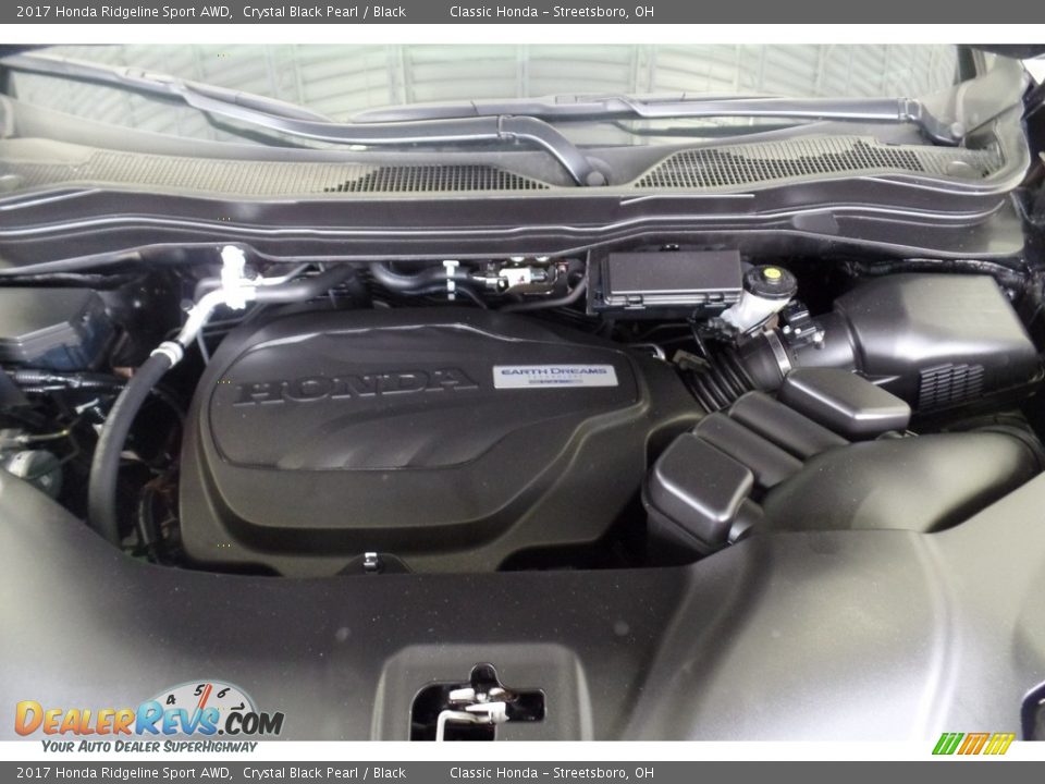 2017 Honda Ridgeline Sport AWD Crystal Black Pearl / Black Photo #30