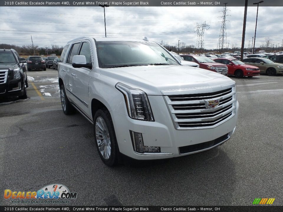 2018 Cadillac Escalade Platinum 4WD Crystal White Tricoat / Maple Sugar/Jet Black Photo #1