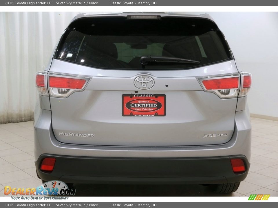 2016 Toyota Highlander XLE Silver Sky Metallic / Black Photo #36