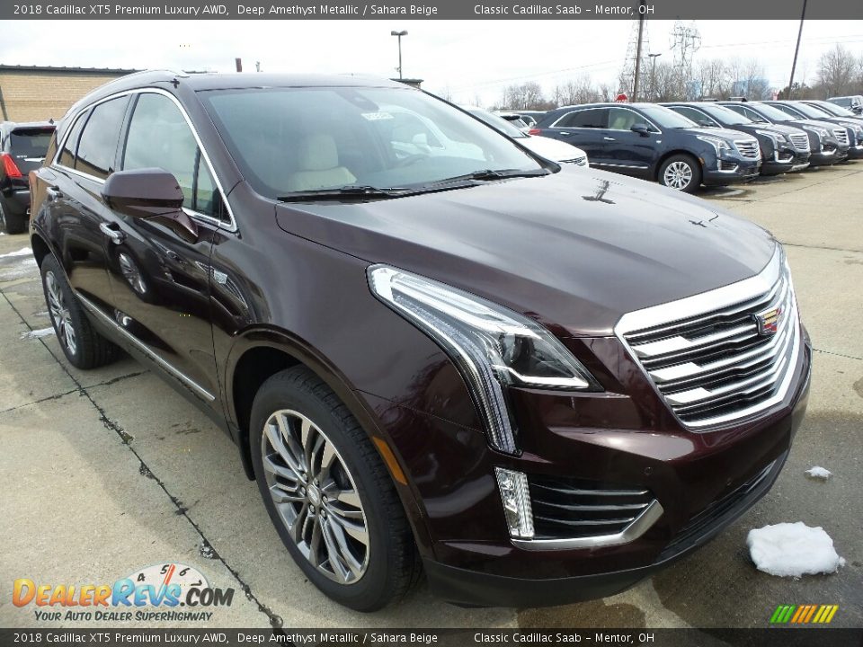 2018 Cadillac XT5 Premium Luxury AWD Deep Amethyst Metallic / Sahara Beige Photo #1