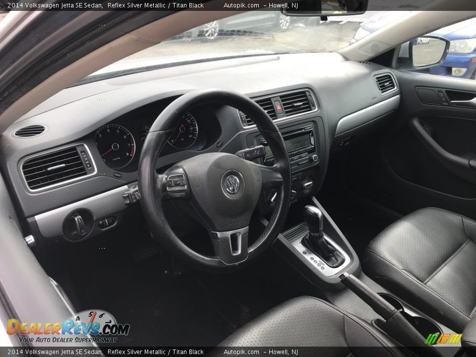 2014 Volkswagen Jetta SE Sedan Reflex Silver Metallic / Titan Black Photo #12