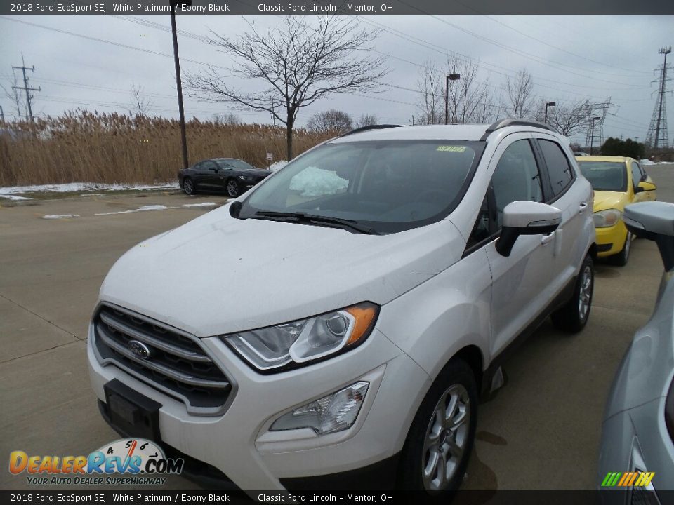2018 Ford EcoSport SE White Platinum / Ebony Black Photo #1