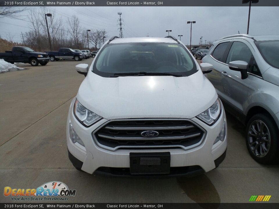 2018 Ford EcoSport SE White Platinum / Ebony Black Photo #2