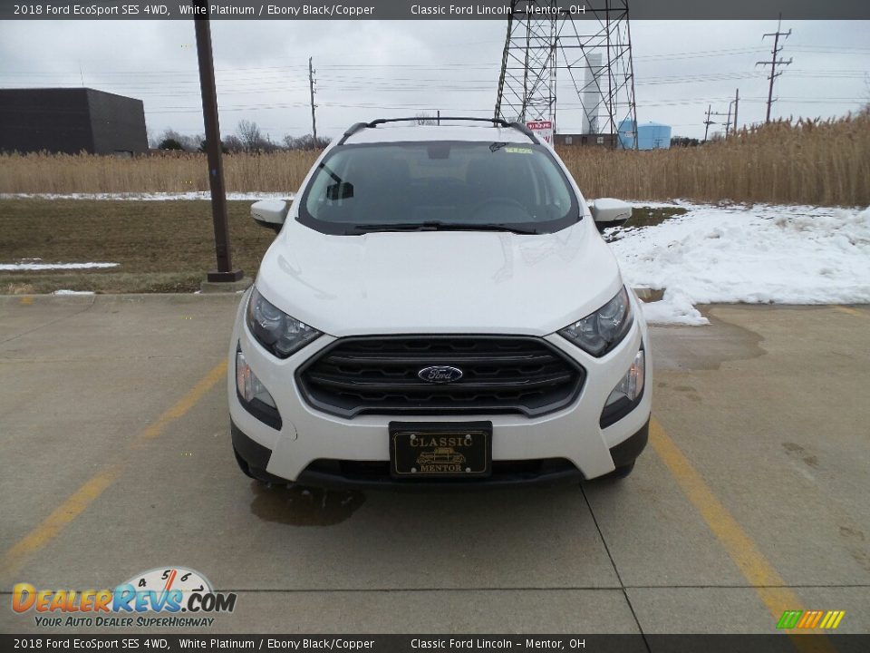 2018 Ford EcoSport SES 4WD White Platinum / Ebony Black/Copper Photo #2
