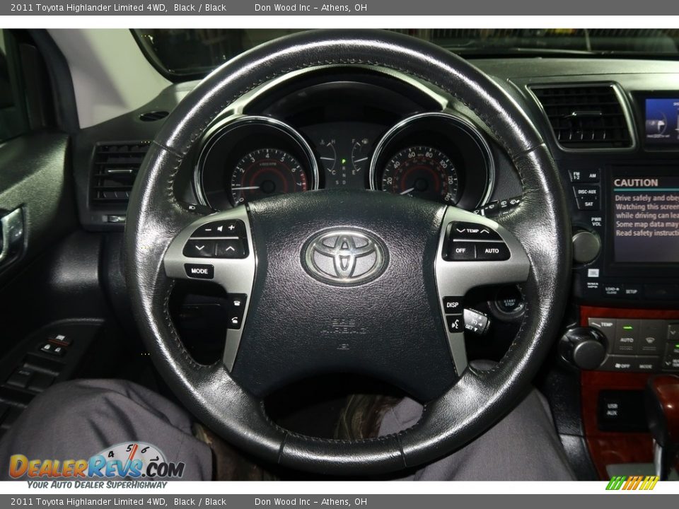 2011 Toyota Highlander Limited 4WD Black / Black Photo #21