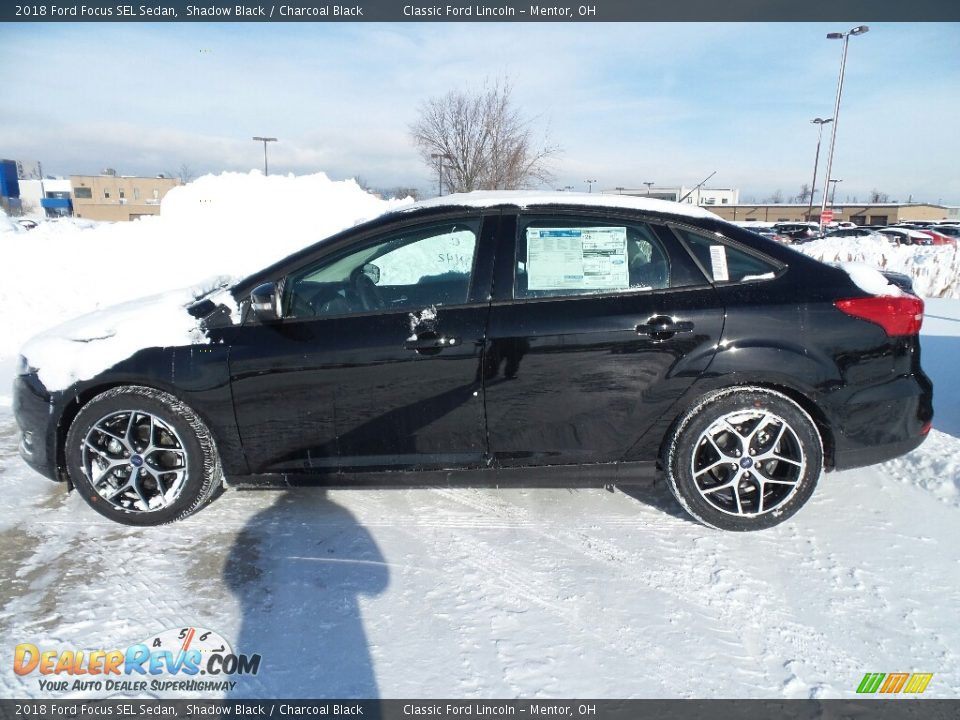 2018 Ford Focus SEL Sedan Shadow Black / Charcoal Black Photo #3