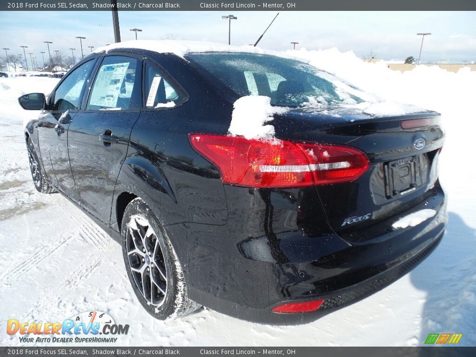 2018 Ford Focus SEL Sedan Shadow Black / Charcoal Black Photo #4