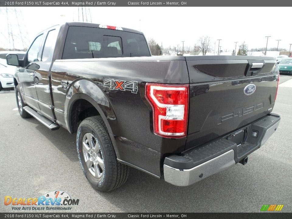 2018 Ford F150 XLT SuperCab 4x4 Magma Red / Earth Gray Photo #3